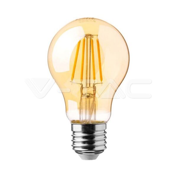 V-TAC VT-217457 LED Крушка 12W Filament E27 A60 Амбър 2200К