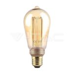 V-TAC VT-217474 LED Крушка 4W Filament E27 ST64 Амбър Арт 2200K