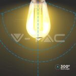 V-TAC VT-217474 LED Крушка 4W Filament E27 ST64 Амбър Арт 2200K