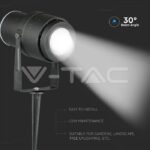 V-TAC VT-217544 12W Градинска Лампа Тип Колче Черно Тяло 3000К