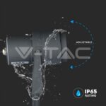 V-TAC VT-217550 12W Градинска Лампа Тип Колче Сиво Тяло 3000К