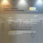 V-TAC VT-217605 18W LED Плафон Мат Ф300 3 в 1 Сменяем Спектър