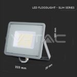 V-TAC VT-21764 50W LED Прожектор SAMSUNG Чип SMD Slim Сиво Тяло 4000К