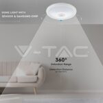 V-TAC VT-21808 LED Плафониера SAMSUNG Чип 12W Сензор 4000К