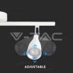 V-TAC VT-218266 9W LED Двойна Спот Лампа 3000К Бяла