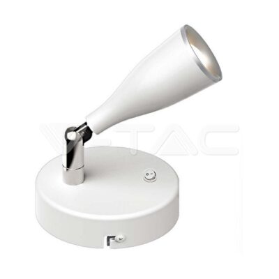 V-TAC VT-218677 4.5W LED Единична Спот Лампа 4000К Бяла С Ключ