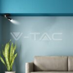 V-TAC VT-218676 4.5W LED Единична Спот Лампа 3000К Черна С Ключ