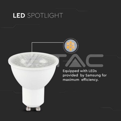 V-TAC VT-21874 LED Крушка SAMSUNG Чип 7.5W 110° GU10 6500K