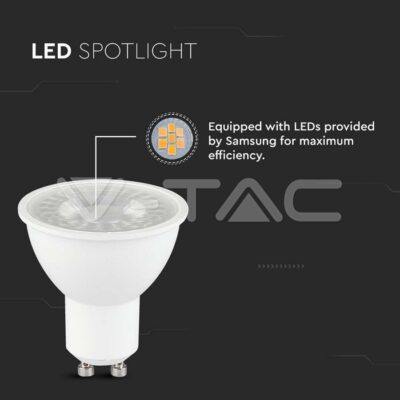 V-TAC VT-21876 LED Крушка SAMSUNG Чип 7.5W 38° GU10 4000K