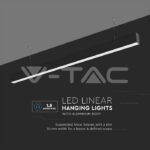 V-TAC VT-21882 LED Линейно   SAMSUNG Чип 40W Висящо Черно Тяло 3000К 1200x35x67mm