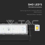 V-TAC VT-21893 LED Линейна Камбана SAMSUNG Чип 150W Черно Тяло 4000К 120 lm/W