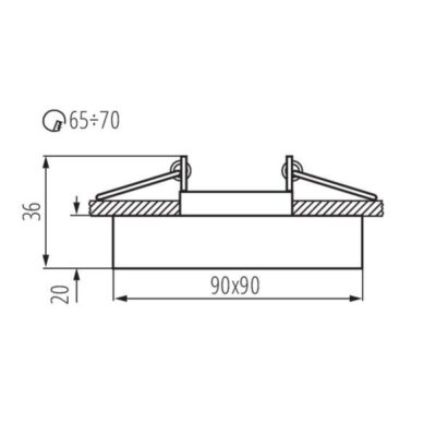 Kanlux 22110 OPR.HALOGENOWA MORTA B Gx5.3 12V IP20