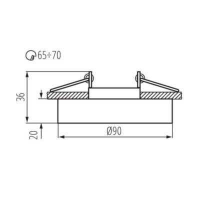 Kanlux 22116 OPR.HALOGENOWA MORTA B Gx5.3 12V IP20