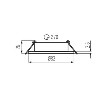 Kanlux 22430 Точково таванно осветително тяло DALLA Gx5.3 12V IP20