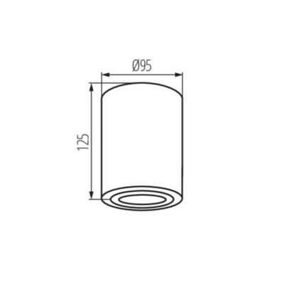 Kanlux 22550 Точково таванно осветително тяло BORD GU10 220V IP20