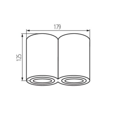 Kanlux 22554 Точково таванно осветително тяло BORD GU10 220V IP20