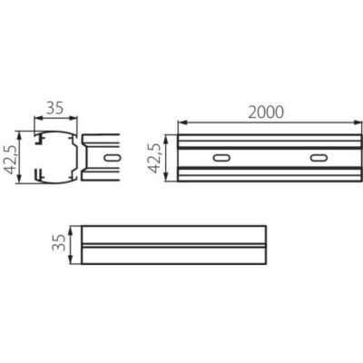 Kanlux 22593 Аксесоари за релсови системи TEAR 220V IP20