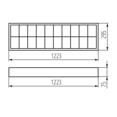 Kanlux 22672 Растерно осветително тяло за външен монтаж NOTUS 4LED G13 220V IP20