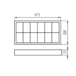 Kanlux 22674 Растерно осветително тяло за външен монтаж NOTUS 4LED G13 220V IP20