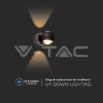 V-TAC VT-23007 10W LED Стенна Лампа Черно Тяло 3000K