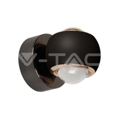 V-TAC VT-23007 10W LED Стенна Лампа Черно Тяло 3000K