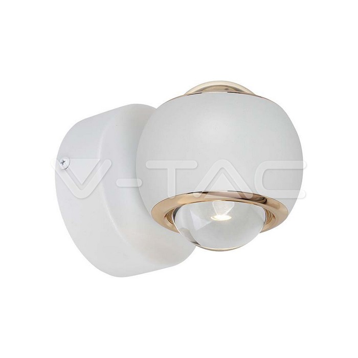 V-TAC VT-23008 10W LED Стенна Лампа Бяло Тяло 3000K