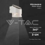 V-TAC VT-23014 1W LED Соларна Стенна Лампа SMD С Микровълнов Датчик IP44 3000K