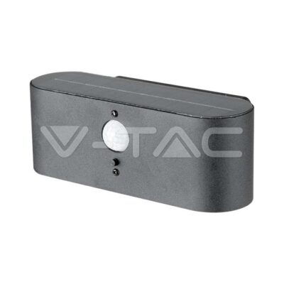 V-TAC VT-23017 2.5W LED Соларна Стенна Черна PIR Сензор 3000K IP44