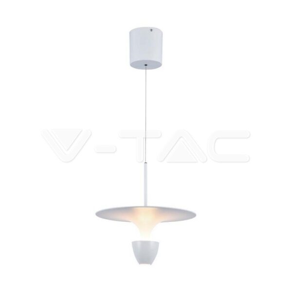 V-TAC VT-23102 9W LED Висяща Лампа (30*300*1370MM) Бяло Тяло 3000K Регулируема