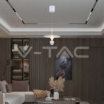 V-TAC VT-23102 9W LED Висяща Лампа (30*300*1370MM) Бяло Тяло 3000K Регулируема