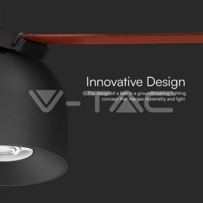 V-TAC VT-23104 12W LED Магнитен Осветител Въже 38`D 3000K Пясъчно Черно Тяло 3 Години Гаранция