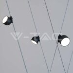 V-TAC VT-23106 12W LED Магнитен Осветител Въже 120`D 3000K Пясъчно Черно Тяло 3 Години Гаранция