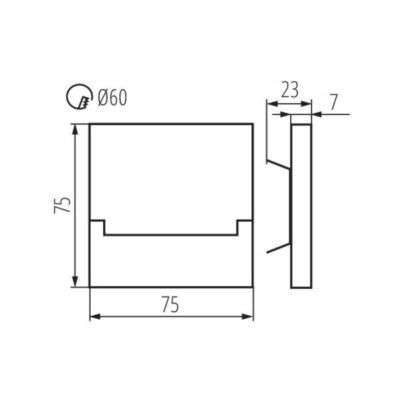 Kanlux 23108 Стълбищно ЛЕД осветително тяло SAB 12V 0.8W 3000K IP20