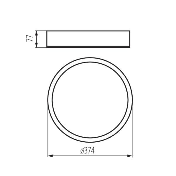 Kanlux 23121 Плафониера JASMIN E27 220V IP20