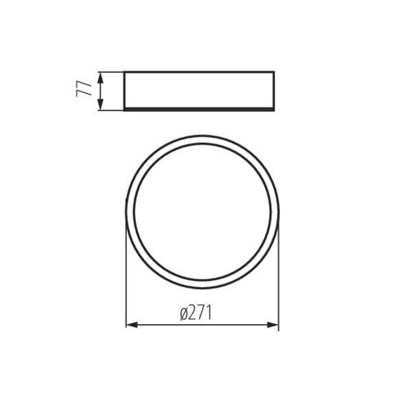 Kanlux 23123 Плафониера JASMIN E27 220V IP20