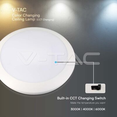 V-TAC VT-23160 20W Плафониера Със Сензор IP66