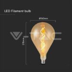 V-TAC VT-23166 LED Крушка 4W Filament Спирала A160 2700K Амбър