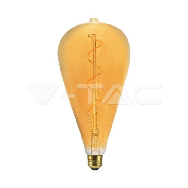 V-TAC VT-23172 LED Крушка 4W Filament Спирала ST120 2700K Амбър