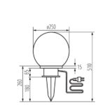 Kanlux 23510 Градинско осветително тяло със сменяем източник на светлина IDAVA E27 220V 25W IP44