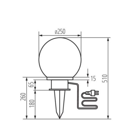 Kanlux 23510 Градинско осветително тяло със сменяем източник на светлина IDAVA E27 220V 25W IP44