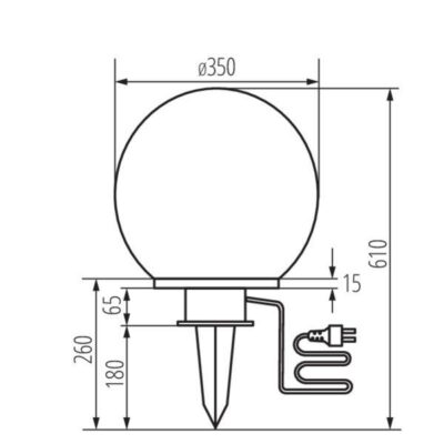 Kanlux 23511 Градинско осветително тяло със сменяем източник на светлина IDAVA E27 220V 40W IP44