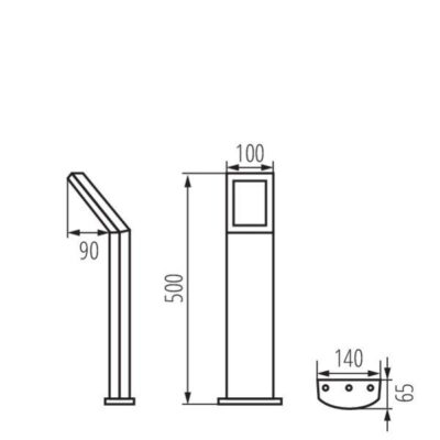 Kanlux 23552 Градинско Осветително тяло SEVIA 4000K IP54 9W IP65 220V