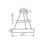 Kanlux 23752 Висяща лампа JASMIN 3x40W 60W E27 IP20 220V