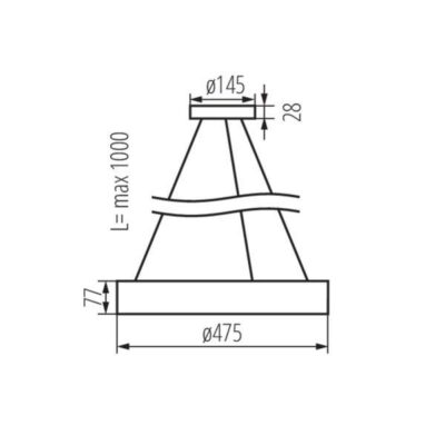 Kanlux 23752 Висяща лампа JASMIN 3x40W 60W E27 IP20 220V