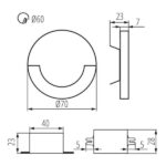 Kanlux 23804 Стълбищно ЛЕД осветително тяло SOLA 220V 1.3W 3000K IP20