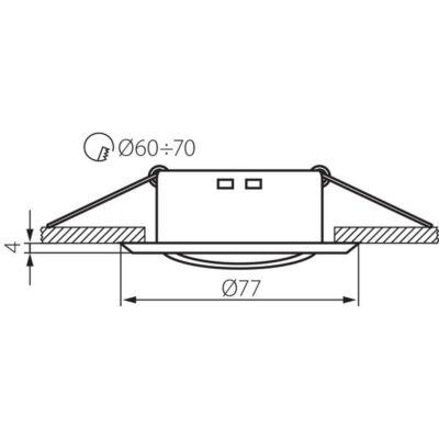 Kanlux 23954 Луничка за вграждане NILAN Gx5.3/GU10 12V/220V IP20