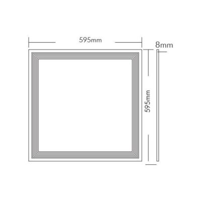 VITO 2421120 ЛЕД Панел SLIM DAPHNE-2 36W 2628Lm 4000K с За Вграждане MOUNTING Клипси Бяло