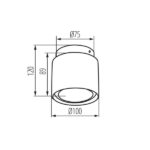 Kanlux 24362 Точково таванно осветително тяло SONOR GU10 220V 3000K IP20