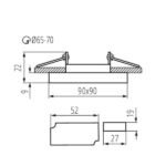 Kanlux 24414 Точково таванно осветително тяло SOREN GU10 220V IP20