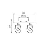 Kanlux 24441 ЛЕД Аплик за таван SILMA 2x6W 3000K 12W IP20 220V